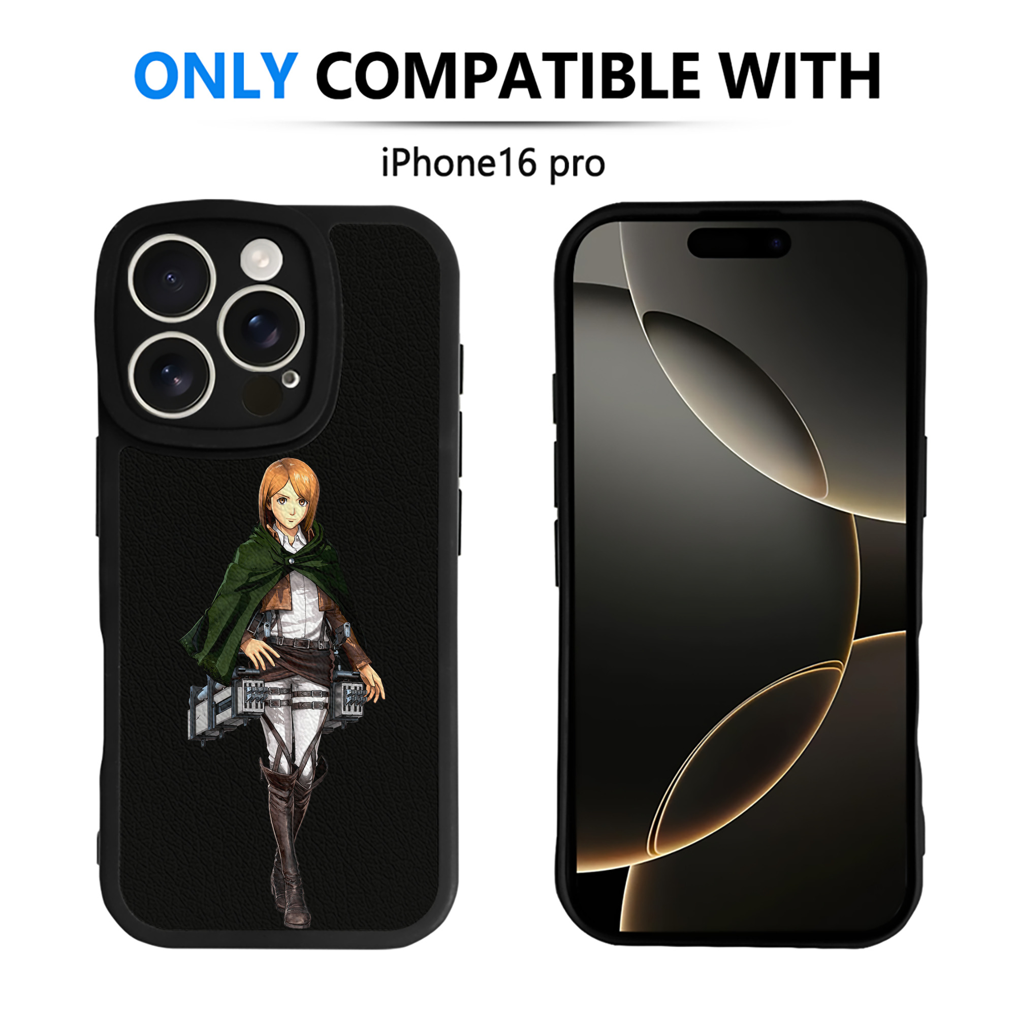 （画像用） 進撃の巨人 ペトラ·ラル Attack on Titan Petra Rall 【iPhone 16シリーズ対応】シリコンスマホケース（レザー調） 材質：シリコン